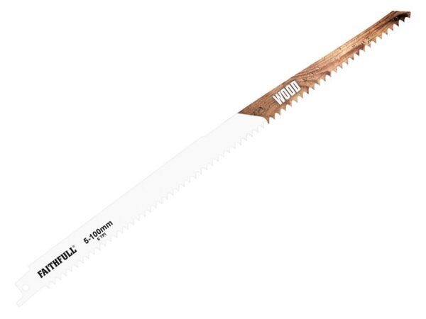 Faithfull S1411D Sabre Saw Blade Wood 300mm 6 TPI (Pack 5)