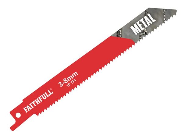 Faithfull S918H Sabre Saw Blade Metal 150mm 10 TPI (Pack 5)
