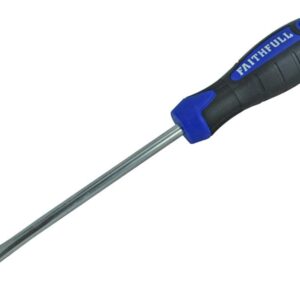 Faithfull Soft Grip Screwdriver Flared Slotted Tip 8.0 x 150mm
