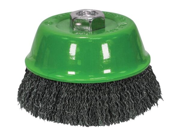 Faithfull Wire Cup Brush 100mm M14x2, 0.30mm Stainless Steel Wire