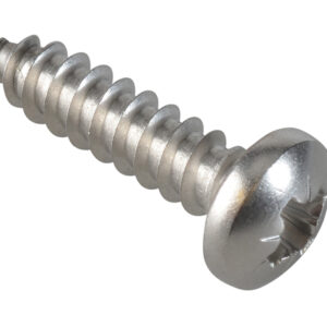 ForgeFix Self-Tapping Screw Pozi Compatible Pan Head SS 3/4in x 10 ForgePack 20