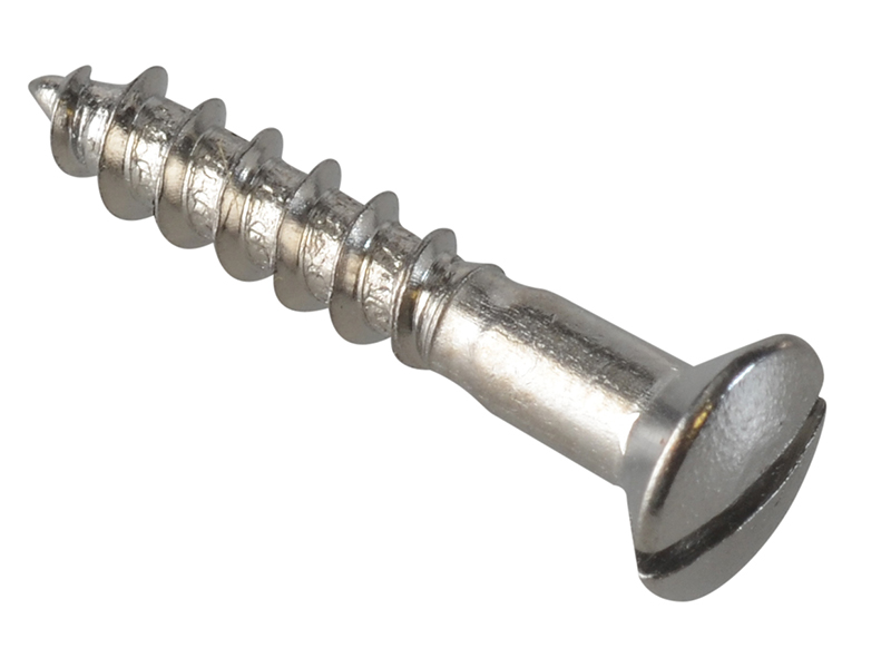 ForgeFix Multi-Purpose Screw SL Raised Head Chrome Plated 3.5 x 20mm ForgePack 45