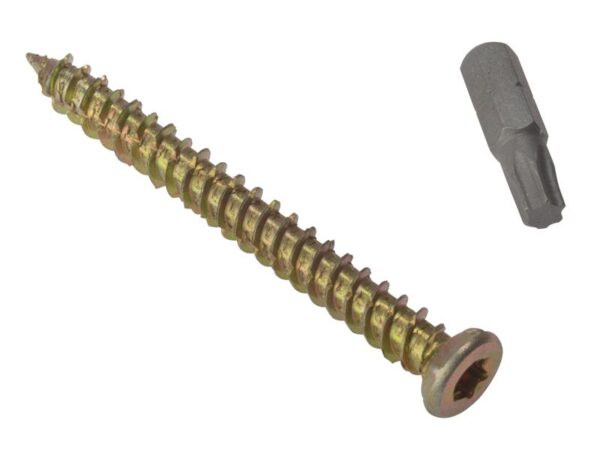 ForgeFix Concrete Frame Screw TORX® Compatible High-Low Thread ZYP 7.5 x 82mm Box 100