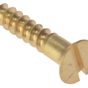 ForgeFix Wood Screw Slotted CSK Solid Brass 1/2in x 6 Box 200