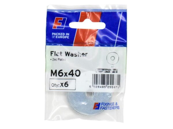 ForgeFix Flat Washers ZP M6 x 40mm ForgePack 6