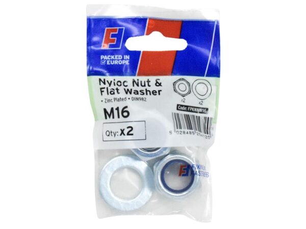 ForgeFix Nyloc Nut & Washer M16 ForgePack 2