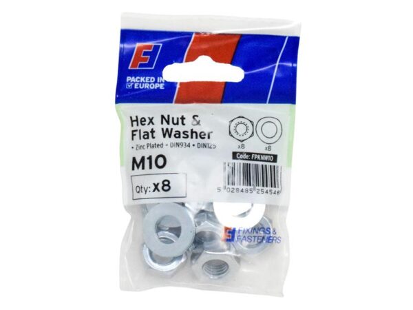 ForgeFix Nut & Washer M10 ForgePack 8