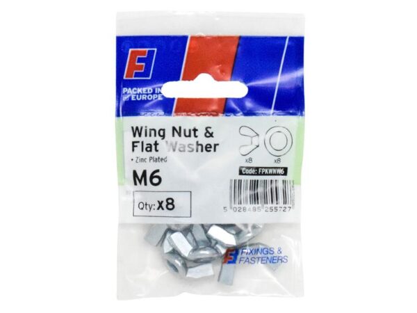 ForgeFix Wing Nut & Washer M6 ForgePack 8