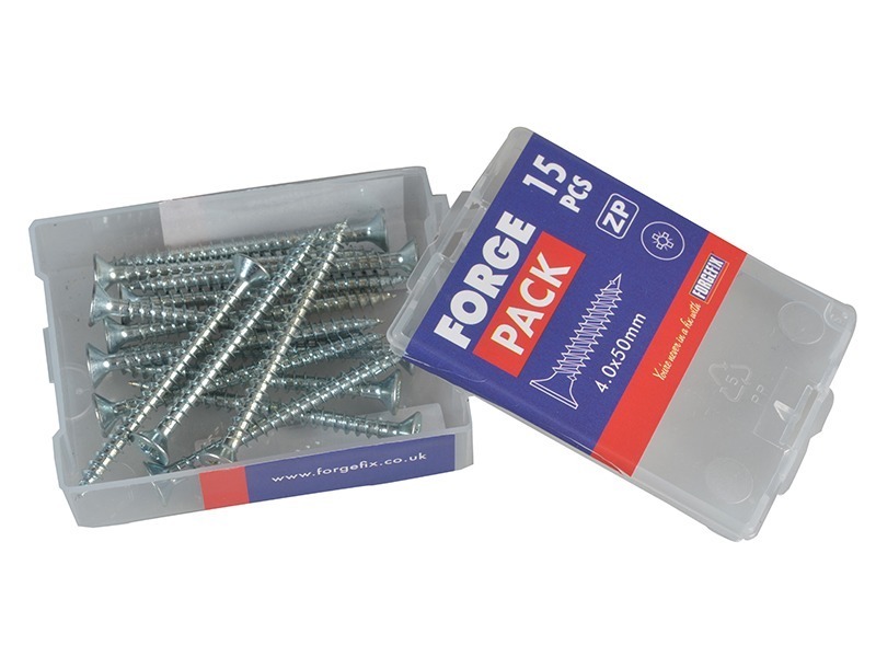 ForgeFix Multi-Purpose Pozi Compatible Screw CSK ST ZP 4.0 x 50mm Forge Pack 15 - Image 3