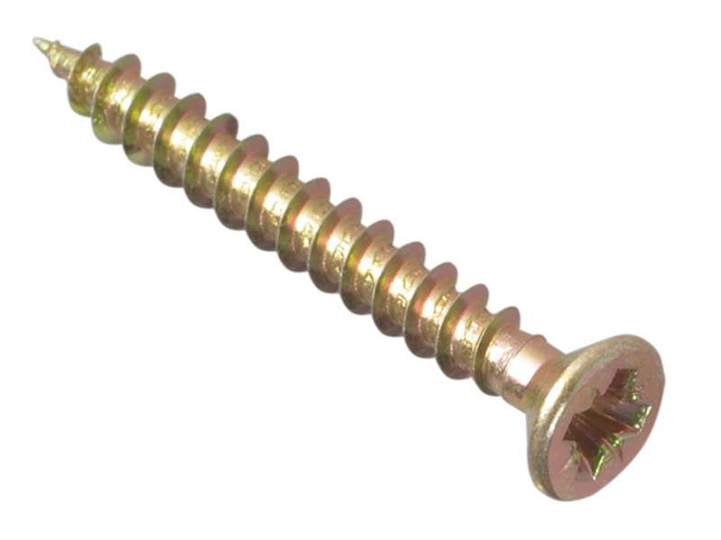ForgeFix Multi-Purpose Pozi Compatible Screw CSK ST ZYP 3.5 x 30mm Box 200