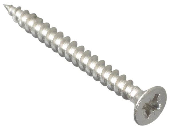 ForgeFix Multi-Purpose Pozi Compatible Screw CSK ST S/Steel 4.0 x 40mm Box 200