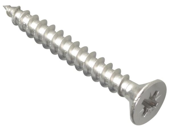 ForgeFix Multi-Purpose Pozi Compatible Screw CSK ST S/Steel 5.0 x 40mm Box 200