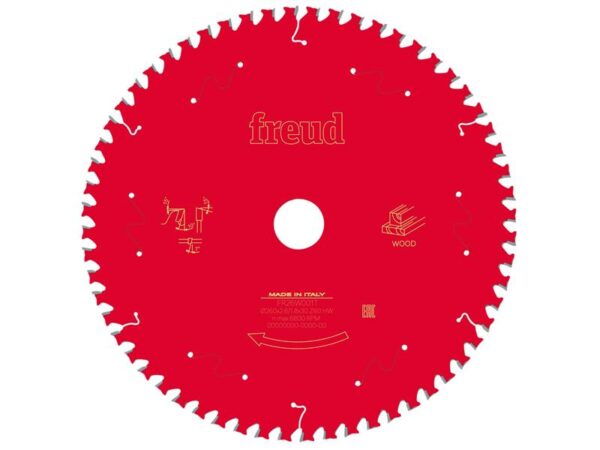 Freud Wood Table Saw Blade 260 x 30 x 2.6/1.8mm x 60T