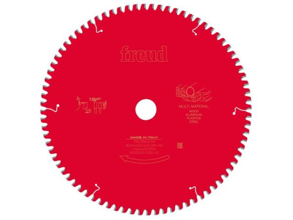 Freud Multi-Material Mitre Saw Blade 305 x 30 x 2.6/2mm x 72T