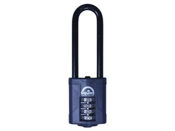 Squire CP40/2.5 Combination Padlock 4-Wheel 40mm Extra Long Shackle 63mm Boxed