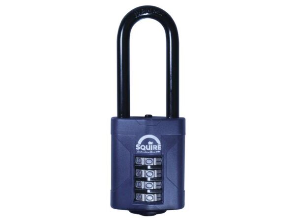 Squire CP50/2.5 Combination Padlock 4-Wheel 50mm Extra Long Shackle 63.5mm Boxed