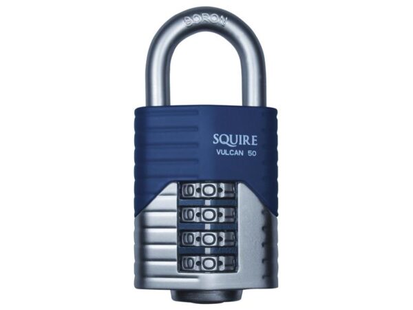 Squire Vulcan Open Boron Shackle Combination Padlock 50mm Boxed
