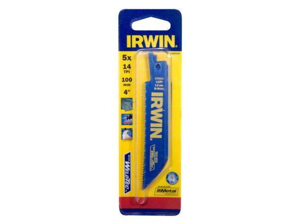 IRWIN® 414R Sabre Saw Blade Metal Cutting 100mm 14 TPI (Pack 5)