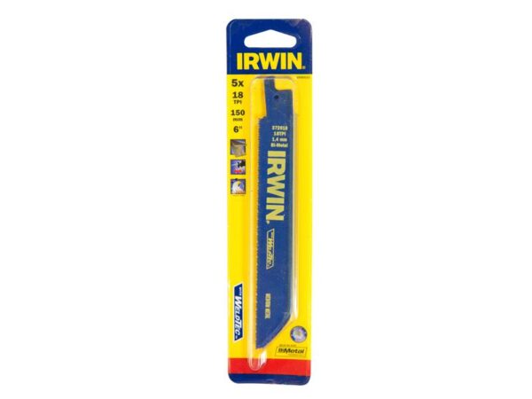IRWIN® 618R Sabre Saw Blade Metal Cutting 150mm 18 TPI (Pack 5)