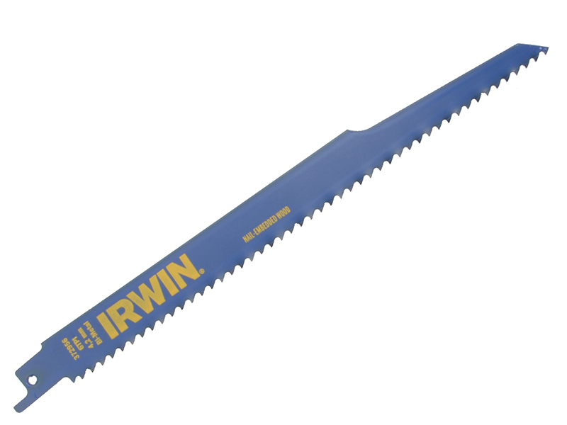 IRWIN® 956R Sabre Saw Blade Nail Embedded Wood Cutting 225mm (Pack 2)
