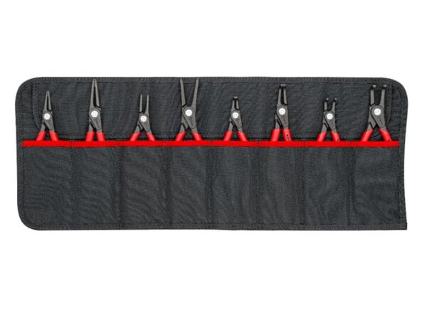 KNIPEX 00 19 58 V02 Tool Roll Circlip Plier Set, 8 Piece