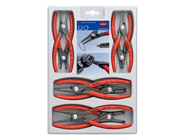 KNIPEX 00 20 04 Precision Circlip Plier Set, 8 Piece