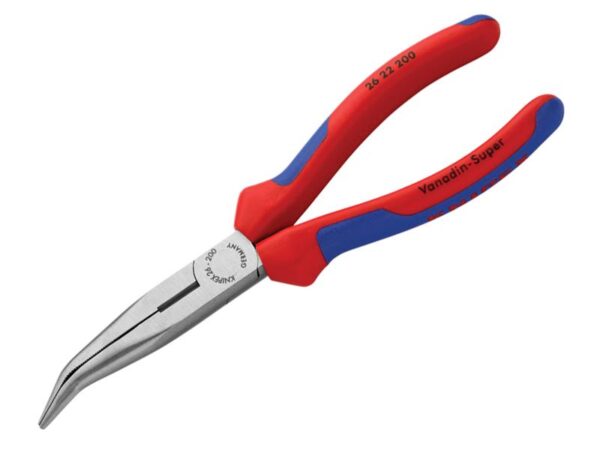 KNIPEX 26 22 200 Snipe Nose Side Cutting Pliers Multi-component Grip 200mm (8in)
