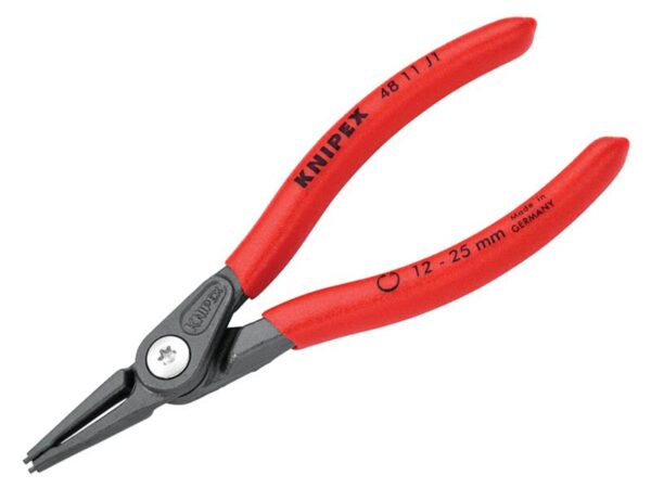 KNIPEX 48 11 J1 Precision Circlip Pliers Internal Straight 12-25mm