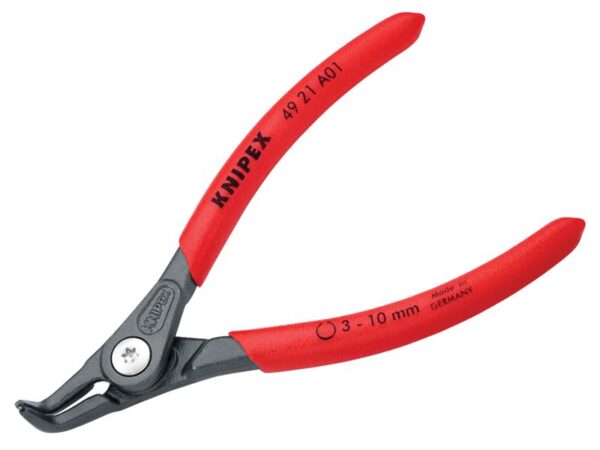 KNIPEX 49 21 A01 Precision Circlip Pliers External 90° Bent Tip 3-10mm