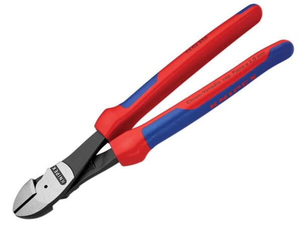 KNIPEX 74 02 250 High Leverage Diagonal Cutters Multi-Component Grip 250mm