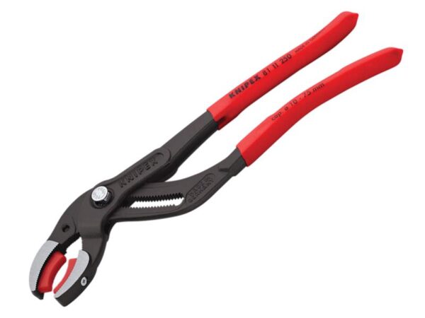 KNIPEX 81 11 250 Siphon and Connector Pliers Black Atramentized Finish 250mm