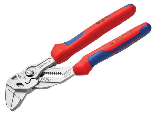 KNIPEX 86 05 180 Pliers Wrench Multi-Component Grip 180mm