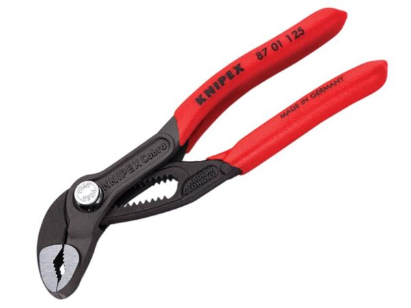 KNIPEX 87 01 125 Cobra® High-Tech Mini Water Pump Pliers Plastic Coated Grip 125mm