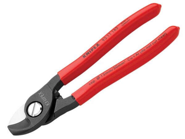 KNIPEX 95 11 165 Cable Shears PVC Grip 165mm