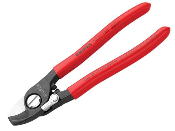 KNIPEX Cable Shears Plastic Coated Grip with Return Spring 165mm