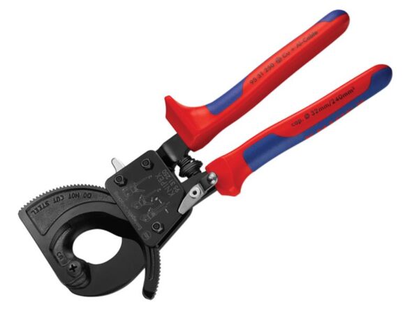 KNIPEX 95 31 250 Ratchet Action Cable Cutter Multi-Component Grip 250mm