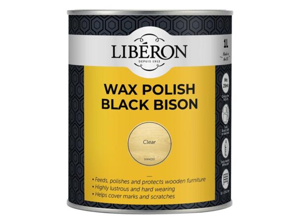 Liberon Black Bison Wax Paste Clear 1kg