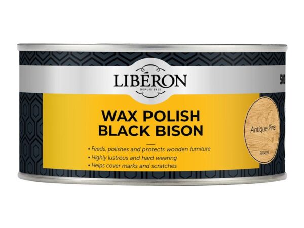 Liberon Black Bison Wax Paste Antique Pine 500ml