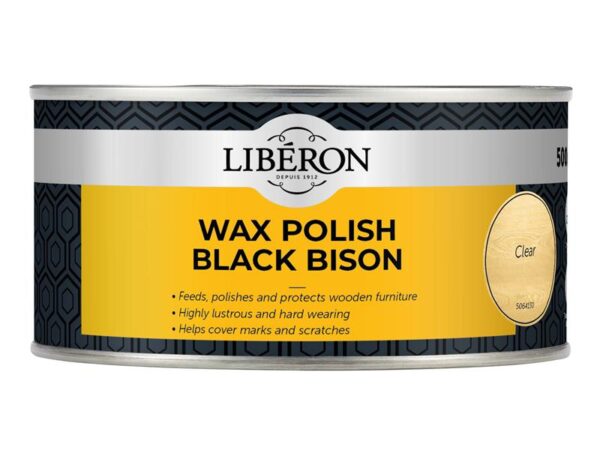 Liberon Black Bison Wax Paste Clear 500ml