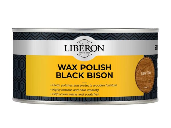 Liberon Black Bison Wax Paste Dark Oak 500ml