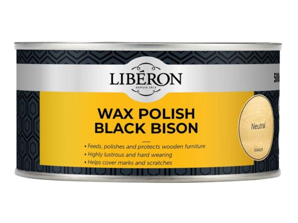 Liberon Black Bison Wax Paste Neutral 500ml
