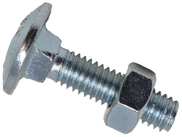 METALMATE® Cup Square Hex Bolt & Nut ZP M6 x 25mm Box 50