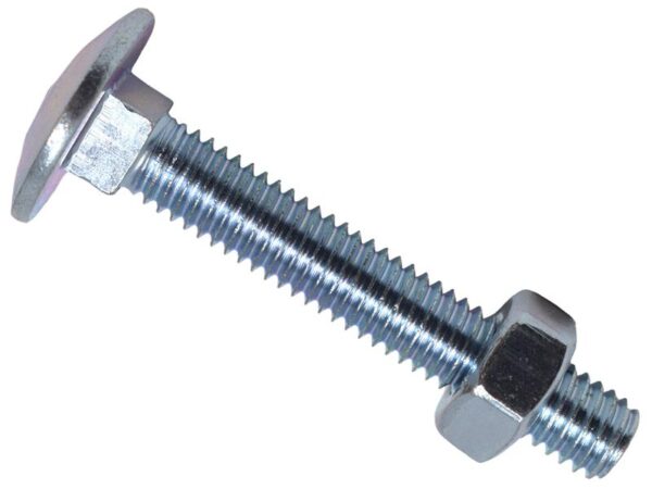 METALMATE® Cup Square Hex Bolt & Nut ZP M6 x 40mm Box 50