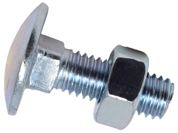 METALMATE® Cup Square Hex Bolt & Nut ZP M8 x 25mm Box 50
