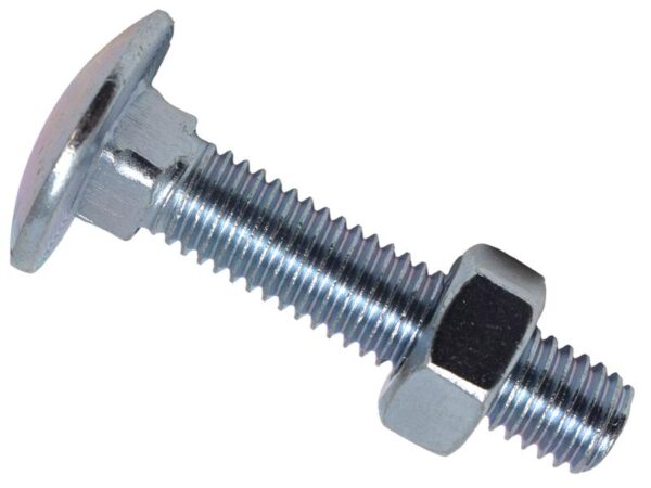 METALMATE® Cup Square Hex Bolt & Nut ZP M8 x 40mm Box 50