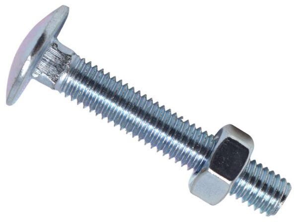 METALMATE® Cup Square Hex Bolt & Nut ZP M8 x 50mm Box 25