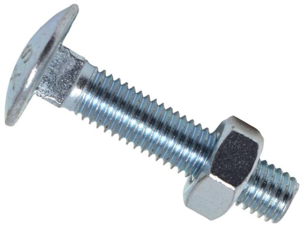METALMATE® Cup Square Hex Bolt & Nut ZP M10 x 50mm Box 25