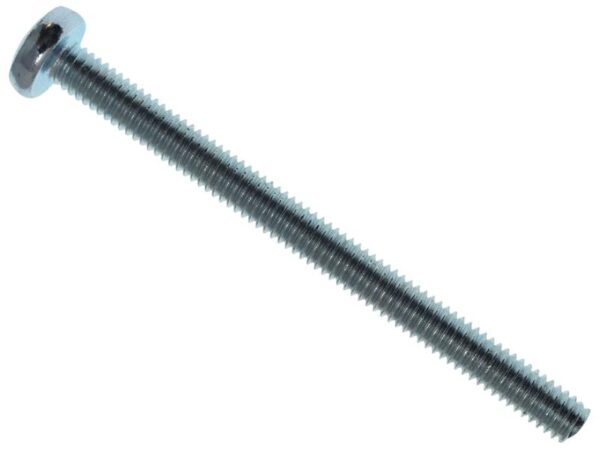 METALMATE® Machine Screw Pozi Compatible Pan Head ZP M4 x 50mm Box 25