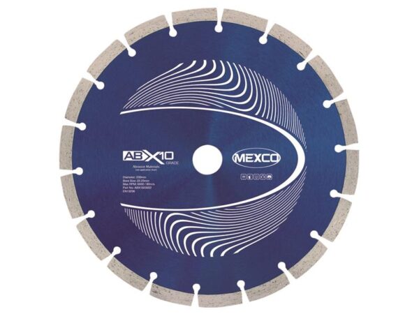 MEXCO Abrasive Materials X10 Grade Diamond Blade 230 x 22mm
