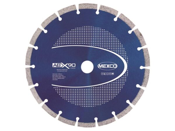 MEXCO Abrasive Materials X90 Grade Diamond Blade 230 x 22mm